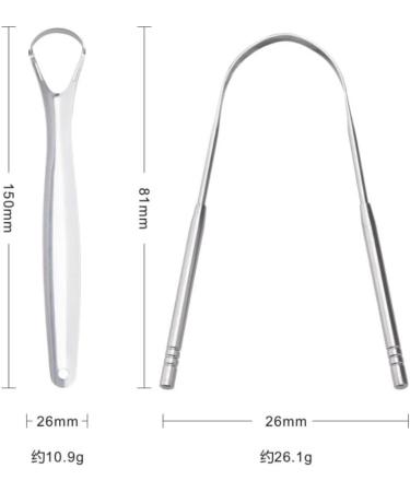 Seasaww 2x Tongue Cleaner - Portable Stainless Steel Tongue Scraper for Fresh Breath | International Shipping - Buy Online on SooperMarket.com