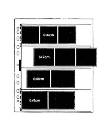 Matin 25P Archival Negative Film Storage Pages Clear Sheets Sleeves for 120 Format 60-70mm Films Strips 6x4.5 6x6 6x7 6x8 6x9