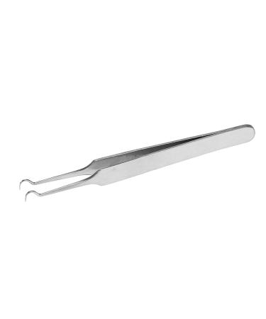 Blackening remover tweezers stainless steel and acne remover tweezers beauty tweezers make-up cosmetic tools black acne tweezers (hook mouth 8.7 cm) hook mouth 8.7 cm 1 piece (1 Pack)))