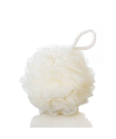 SPHTOEO Bath Shower Sponge Loofahs Mesh Pouf Shower Bath Ball Brush (White)