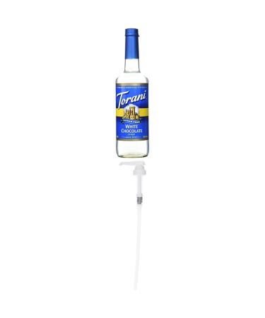 Torani Torani Sugar-Free White Chocolate 25.4 Fl. Oz (Pack of 1) and Torani Flavored Flavour Syrup Pump for 750ml
