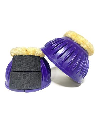 Equipride OVERREACH BOOTS BELL BOOTS MADE RUBBER WITH FAUX FUR LINED XXL-XS (M Purple) Medium Purple