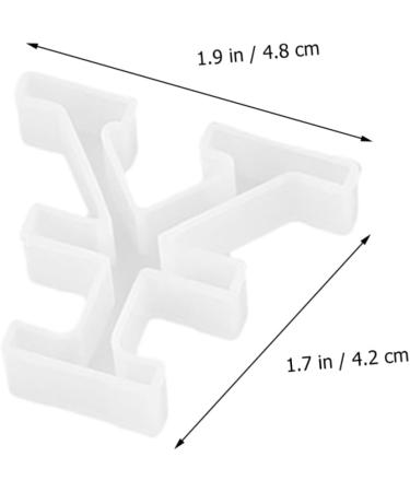 STOBOK 4pcs Silicone Mold Epoxy Resin Silicone Resin Molds Silicone Gummy Molds Diy Sign Mold Crystal White 4.8X4.2CM - Buy Online on SooperMarket.com