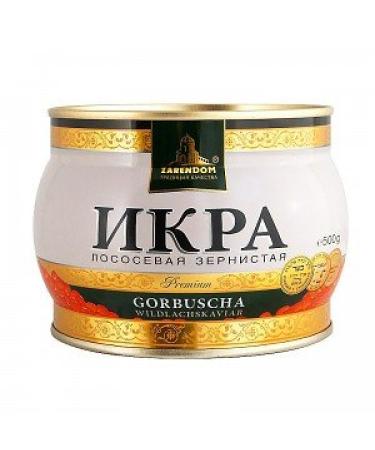 Caviar - Zarendom Gorbuscha Salmon Caviar Premium 500 g can - red caviar - caviar -