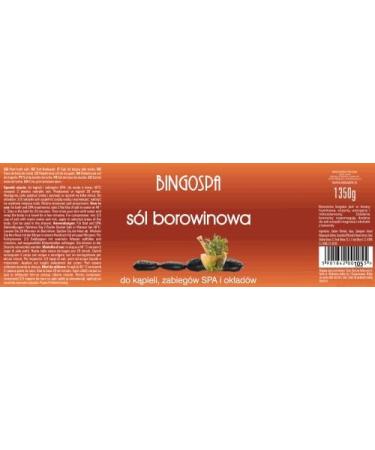 Buy BINGOSPA Peat Salt for Baths & Compresses - 1350g | International Shipping Available - Buy Online on SooperMarket.com