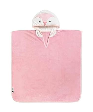 Tommee Tippee Splashtime Hooded Poncho Towel Highly Absorbent and Super Soft Microfibre Material Hypoallergenic 2-4 Years Penny the Penguin Grofriend Pink