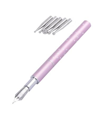 minkissy 1 Set Lady Tools Rhinestone for Nails Nail Graffiti Pen Nails Set Nail Liner Pen Nail Supplies Pink Nail Tool Kit for Girls Calligraphy Pen Suite Gem Polka Dot Ballpoint Pen Miss