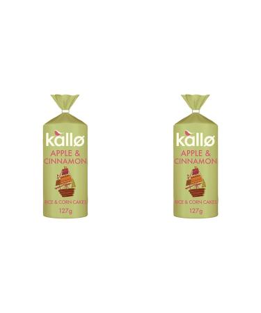 Kallo Apple & Cinnamon Wholegrain Rice & Corn Cakes 127 g (Pack of 2)