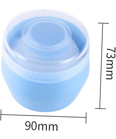 KOMBIUDA Travel Toddler for Mom Sponge Baby After Dusting Plastic Bath Container with Body Care Portable Powder Use Empty Puff Blue Cosmetic White Talcum Newborn Home Infant Face Case 2pcs 1 count (Pack of 1) - Buy Online on SooperMarket.com