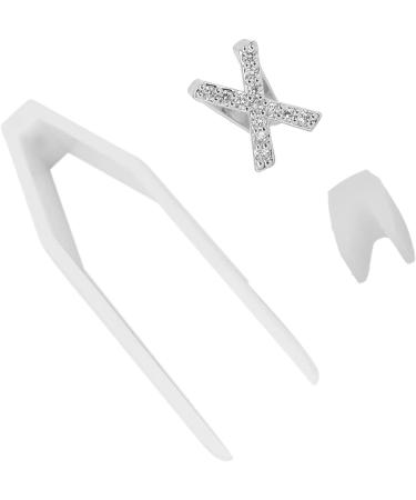Metal Teeth Brace for Party Fashionable Jewelry Decoration Plated English Letter X Fits Most Tooth Sizes Portable - Buy Online on SooperMarket.com