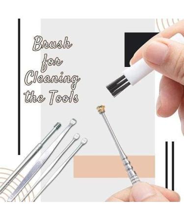 Medical Grade Stainless Steel Ear Wax Removal Kit with Spring Ear Wax Cleaner Tool Set in Black - Includes Storage Box - Clinically Innovative Spiral Ear Wax Remover - Buy Online on SooperMarket.com