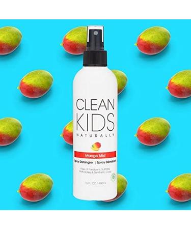 Clean Kids Naturally Mango Mist Spray Detangler 8oz - Gentle Hair Detangling Solution - Buy Online on SooperMarket.com