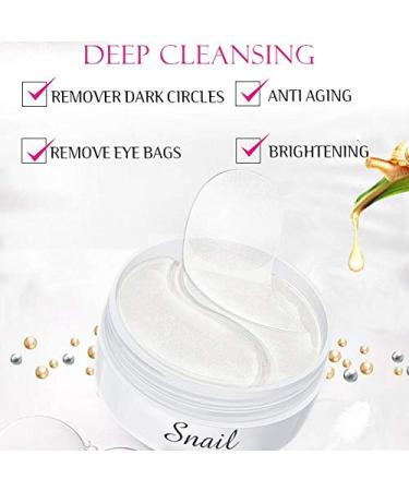 60 Pcs Snail Collagen Eye Patches Deep Moisture Dark Circle & Swelling Reducer | Calming Eye Flaps for Radiant Skin - Buy Online on SooperMarket.com