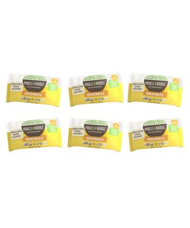 Miracle Noodle Organic Fettuccine Shirataki Noodles - Plant Based Konjac Noodles Fettucine Keto Fettuccine Vegan Gluten-Free Low Carb Pasta Low Calorie Pasta Non-GMO Paleo & Keto - 7 Oz 6-Pack