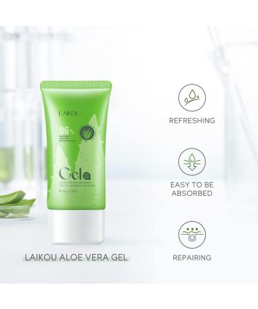 Organic Aloe Vera Gel for Face and Body - 96% Fresh Aloe, Deeply Soothing & Firming, Sunburn Relief, Acne Treatment - Buy Online on SooperMarket.com