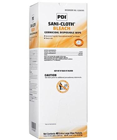Sani-Cloth Bleach Germicidal Disposable Wipe 11.5 Width 11.75 Length
