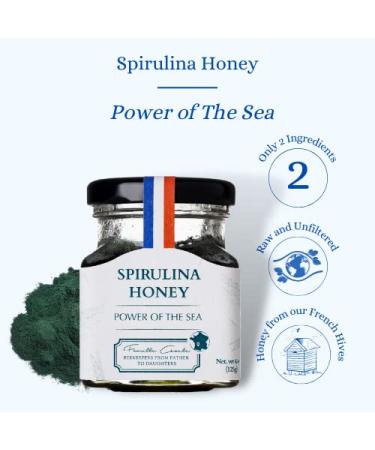 Spirulina Honey by Les Abeilles de Malescot - 4.4 oz | Natural Immune Support & Nutrient Rich - Buy Online on SooperMarket.com
