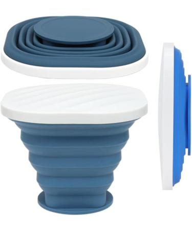 Fisiei Collapsible Cup Set - 4 Pack (Green, Blue, White, Lake Blue) | Portable Cups for Travel, Sports, Camping, and Home Use - Buy Online on SooperMarket.com
