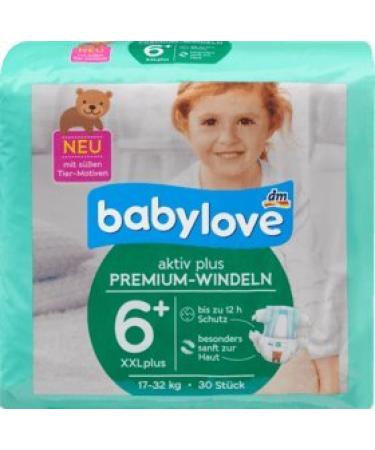 babylove diapers Premium active plus size 6+ XXLplus 17-32kg 1 x 30 pieces 30 pieces (1 pack)