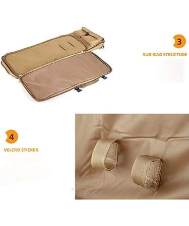 NAWAN Gun Bag Airsoft Storage Backpack | Tactical Rifle Box 37.4 Inch Khaki - Buy Online on SooperMarket.com