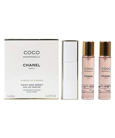 Chanel Coco Mademoiselle Twist & Spray Eau De Parfum - Coco Mademoiselle - 3x20ml/0.7oz 2.1 Oz Floral Orange Rose Vanilla 2.1 Ounce (Pack of 1) - Buy Online on SooperMarket.com