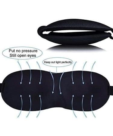 3D Natural Sleep Mask - Portable Eye Shade Cover for Travel - Soft Blindfold for Men and Women - Sapphire Blue - 1 Count - Buy Online on SooperMarket.com
