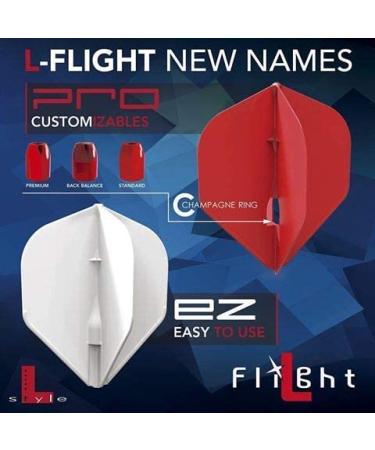 LSTYLE Dart Flights - L1 PRO/KAMI/EZ Standard Shape (Ez White) for Soft Tip and Steel Tip Darts - Buy Online on SooperMarket.com