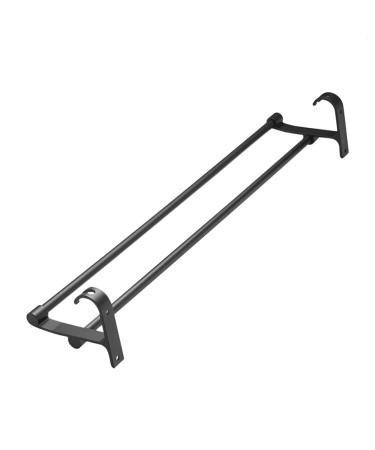 HEMOTON Wall Mounted Hooks Hook Towel Bar Wall Shelf Washcloth Wall Rack Shower Sponge Holder Towel Rack Ledge Take a Bath Black Size 2