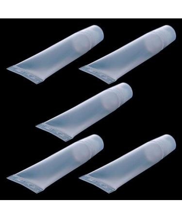 Bodhi200 5pcs 10ml Empty Refillable Tubes Lip Gloss Balm Clear Cosmetic Mini Container