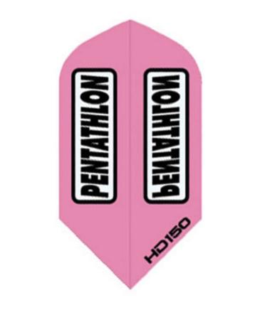 US Darts 3 Sets (9 Flights) Pentathlon HD150 Pink Slim Dart Flights - 150 Micron - Ex-Tough