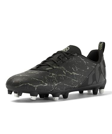 Canterbury Unisex-Adult Rugby Boots 9.5 Women/9.5 Men Black Gravity Grey