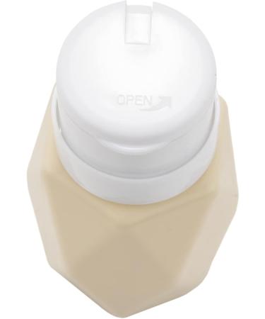 Desikixudy Beige Nail Art Pump Dispenser Empty 200ML Bottle Acrylic Gel Polish Remover Cleaner Liquid Container Storage Manicure Tool - Buy Online on SooperMarket.com