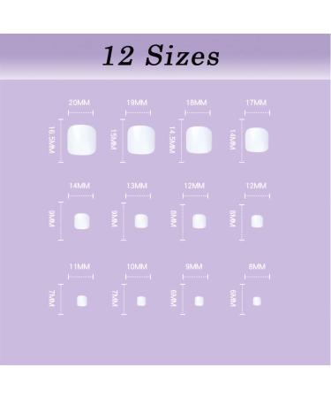 Pink Short Square Fake Toenails with Rhinestones - 24Pcs French False Toenails for Women & Girls - Buy Online on SooperMarket.com