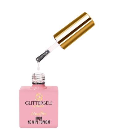 Arc Nails Glitterbels Gel Polish 8ml (Glitterbels Hema-Free Holo No Wipe Top Coat 17ml)