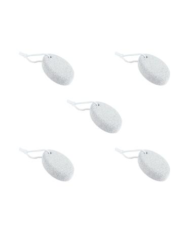5 Set of Rubbing Stone Feet Removing Dead Skin Calluses Grinding Tools Volcanic Rock Massage Pedicure 5 Set of (Grey)
