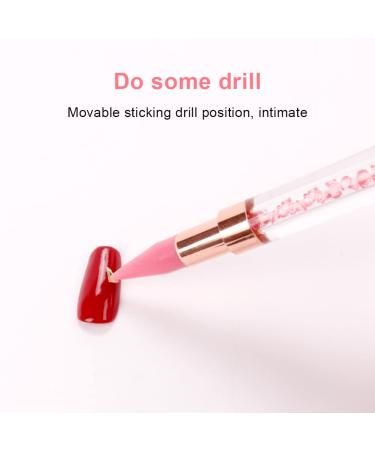 Rhinestone Picker Dotting Pen - Dual Ended Diamond Painting Wax Pencil & Crystal Nail Tool - Pink Nail Dotting Pen for Precision Crafting - Buy Online on SooperMarket.com