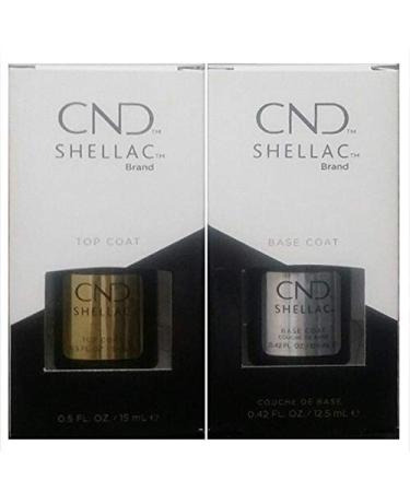 Shellac CND Powder Polish Top + Base Coat - 12.5ml Large Size UV3 Gel
