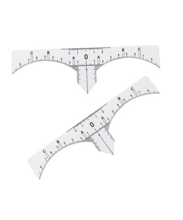 Mikinona Scale Ruler 10pcs Set Makeup Ruler Microblading Eyebrow Ruler Eyebrow Guide Measure Tool Stickers Make up Makeup Gadgets