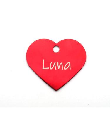 Dog brand cat brand heart pet aluminum |Dogs & cats |Including engraving |Many colors |Fastening ring |Light - robust (red)