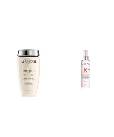 K rastase shampoo for fine and thin hair compacting and polar off hair bath bain densit densifique bundle with heat protection spray 150 ml