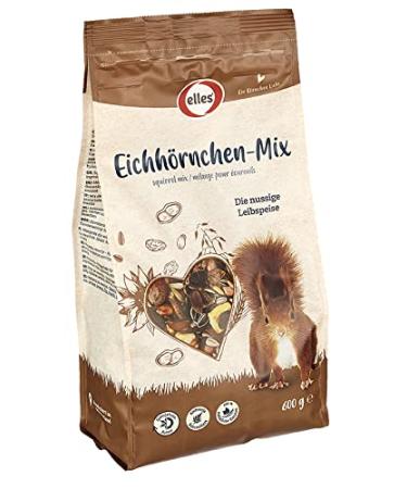 Elle's squirrel feed 600g i nutty variety I vitamins for winter I with peanuts hazel stove and walnuts 100% naturally i make up for the natural menu squirrel mix 600g