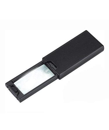 JIHAE115 Magnifying Glass 2.5X Retractable Keychain Portable LED Light Magnifying Glass for Reading Books, Newspapers, maps and Multi-Purpose