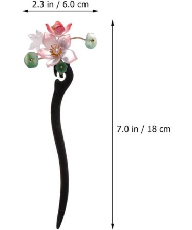 minkissy Hair Stick Wood Chinese Hair Chopsticks Vintage Flower Hairpin Chignon Pin Hair Accessories for Women Lady - Buy Online on SooperMarket.com