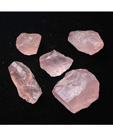 100G Natural Raw Pink Rose Quartz Crystal Stone Specimen Home Goods