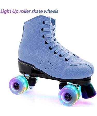 Luminous Light Up Roller Skate Wheels with Bearings - 4 Pack | 32mm x 58mm | Outdoor Double Row Skating and Skateboard - Buy Online on SooperMarket.com