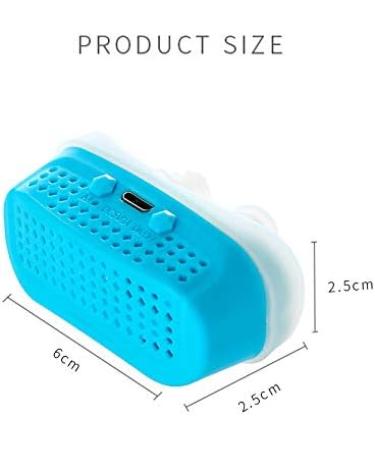 AISHFP Electric Anti-Snore Device | USB Rechargeable Stop-Snoring Device for Comfortable Sleep | Blue - Buy Online on SooperMarket.com