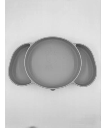 6-Piece Silicone LED Weaning Baby Feeding Set in Gray | BPA-Free, Dishwasher Safe - Buy Online on SooperMarket.com