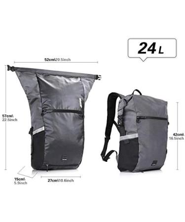 Rhinowalk Waterproof Bike Pannier Backpack - Gray | Convertible 2-in-1 Saddle Bag & Shoulder Bag | Professional Cycling Accessories - Buy Online on SooperMarket.com
