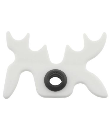 RLECS Moosehead Bridge Head White Plastic Slip-On Moosehead Pool Bridge Cue Bridge Head for Billiard Pool Cue Stick Antlers Pool Cue Accessory