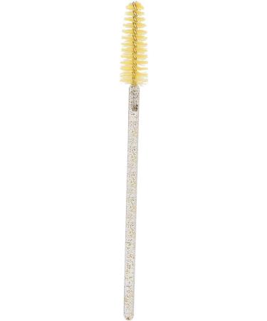 Disposable Eyelash Brushes 50 Pieces Nylon Make-up Brushes Mascara Sticks Eyelashes Eyebrows Disposable Portable Brush (Yellow) - Buy Online on SooperMarket.com